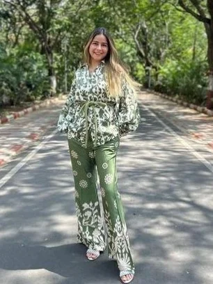 ModaFesta -tropical-printed-co-ord-set-belted-green 